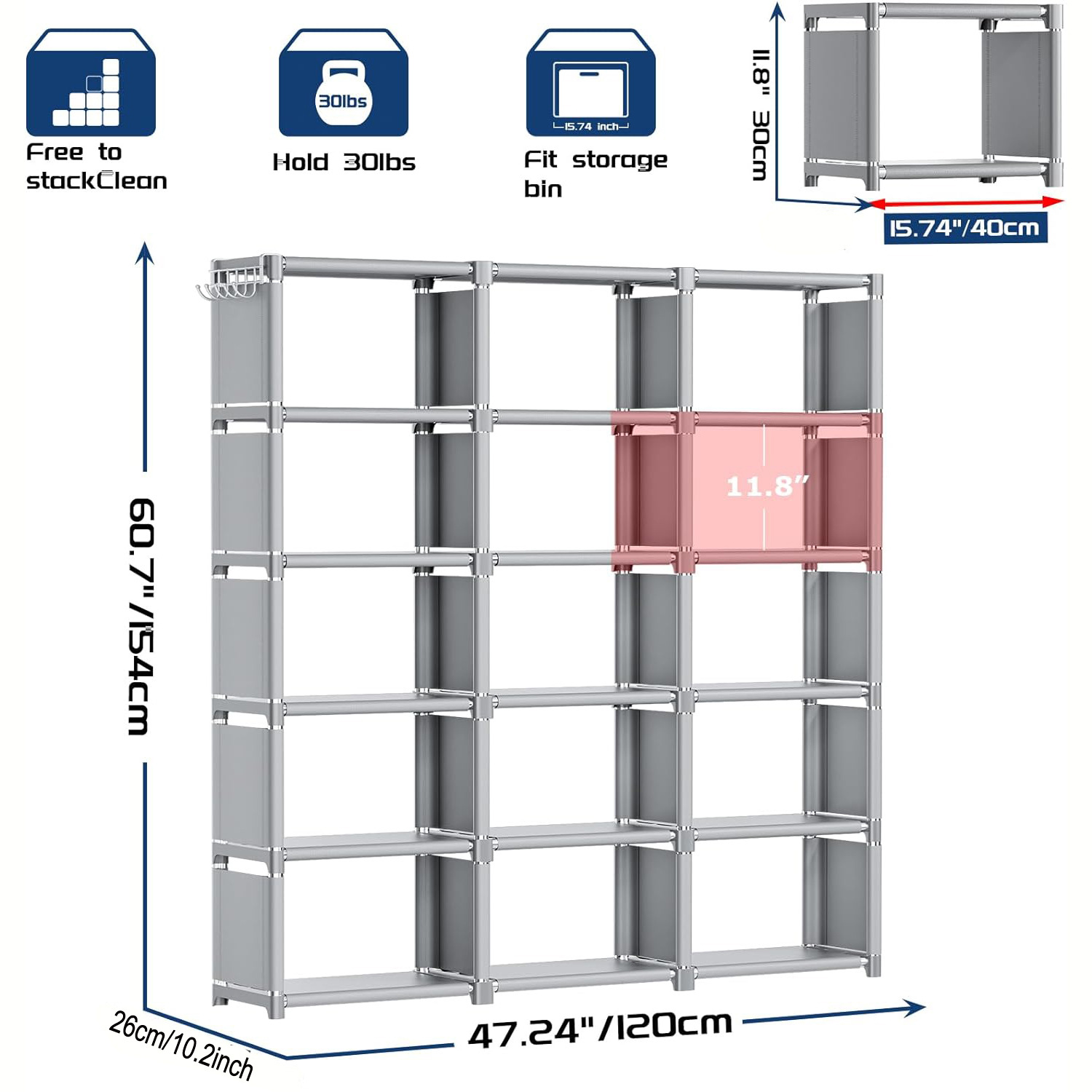 Title 2, Bookshelf Storage Rack Floor Table Bookcase She...