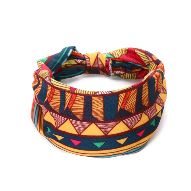 Headscarf African Print Hair Band Elastic Women Sports Yoga Hair Band Wide Brim 11Style - Shop at LoveMi