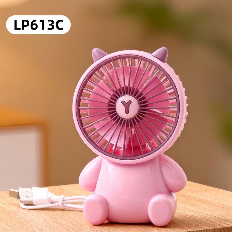 Cartoon Electric Fan Mini Handheld Rechargeable Fan
