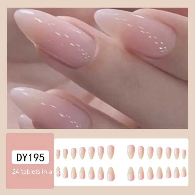 Women's Detachable Wear Nail Tips Dy195 Nude Pink Gradient - Shop at LoveMi