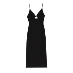 Hollow Decoration Mini Dress - Black - View 1
