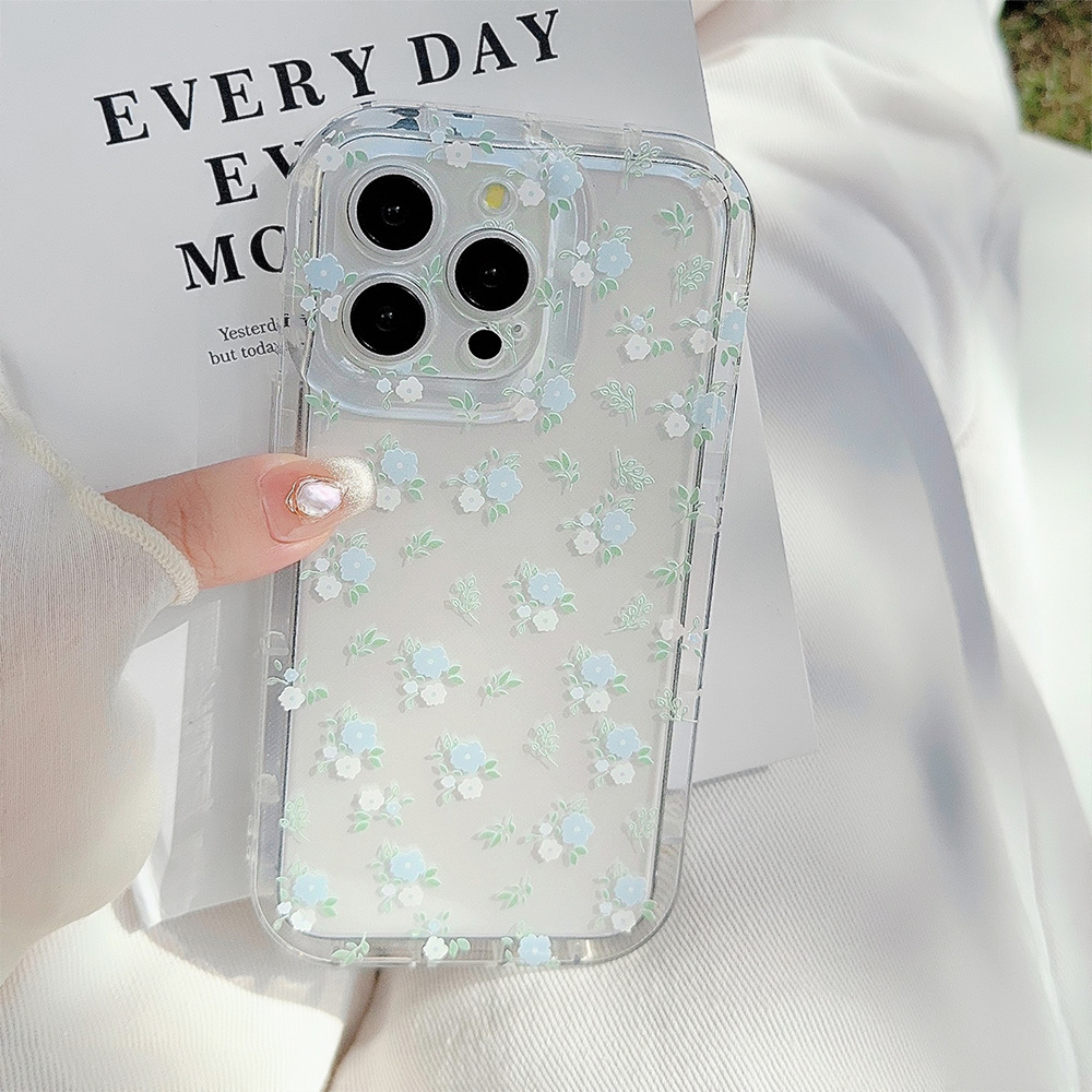 Fresh And Summery Blue Floral Phone Case