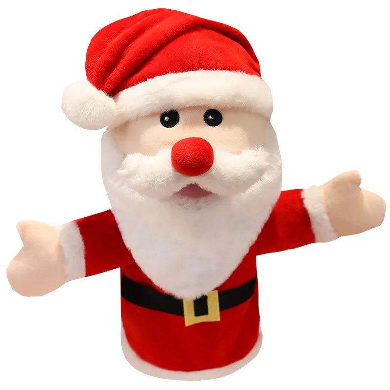 Cartoon Santa Claus Plush Hand Puppet - Interactive Ventriloquism Toy for Kids Christmas Gift – image 5