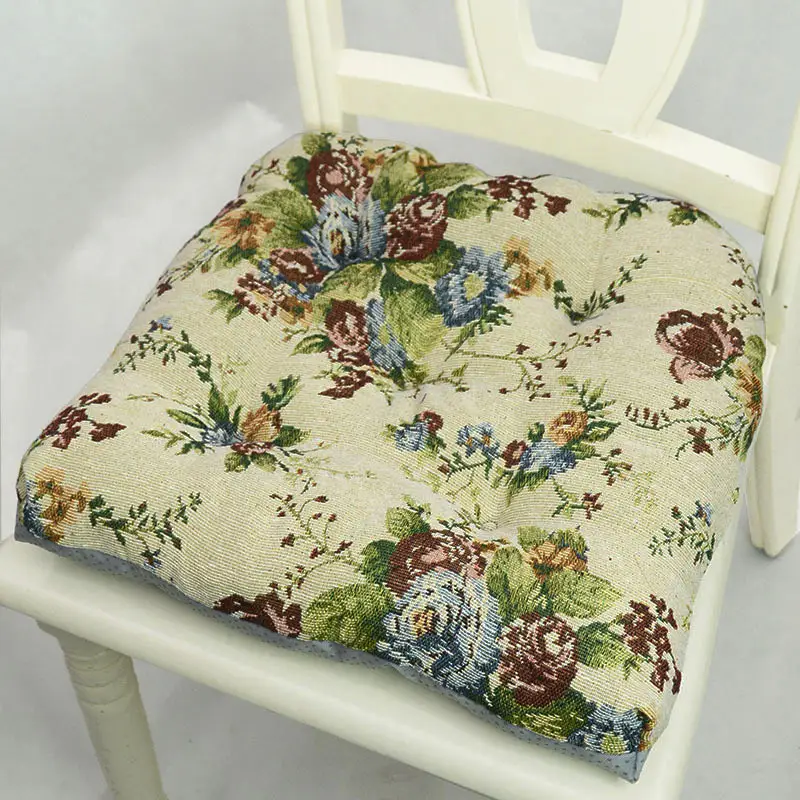American Jacquard Dining Chair Thickened Cushion