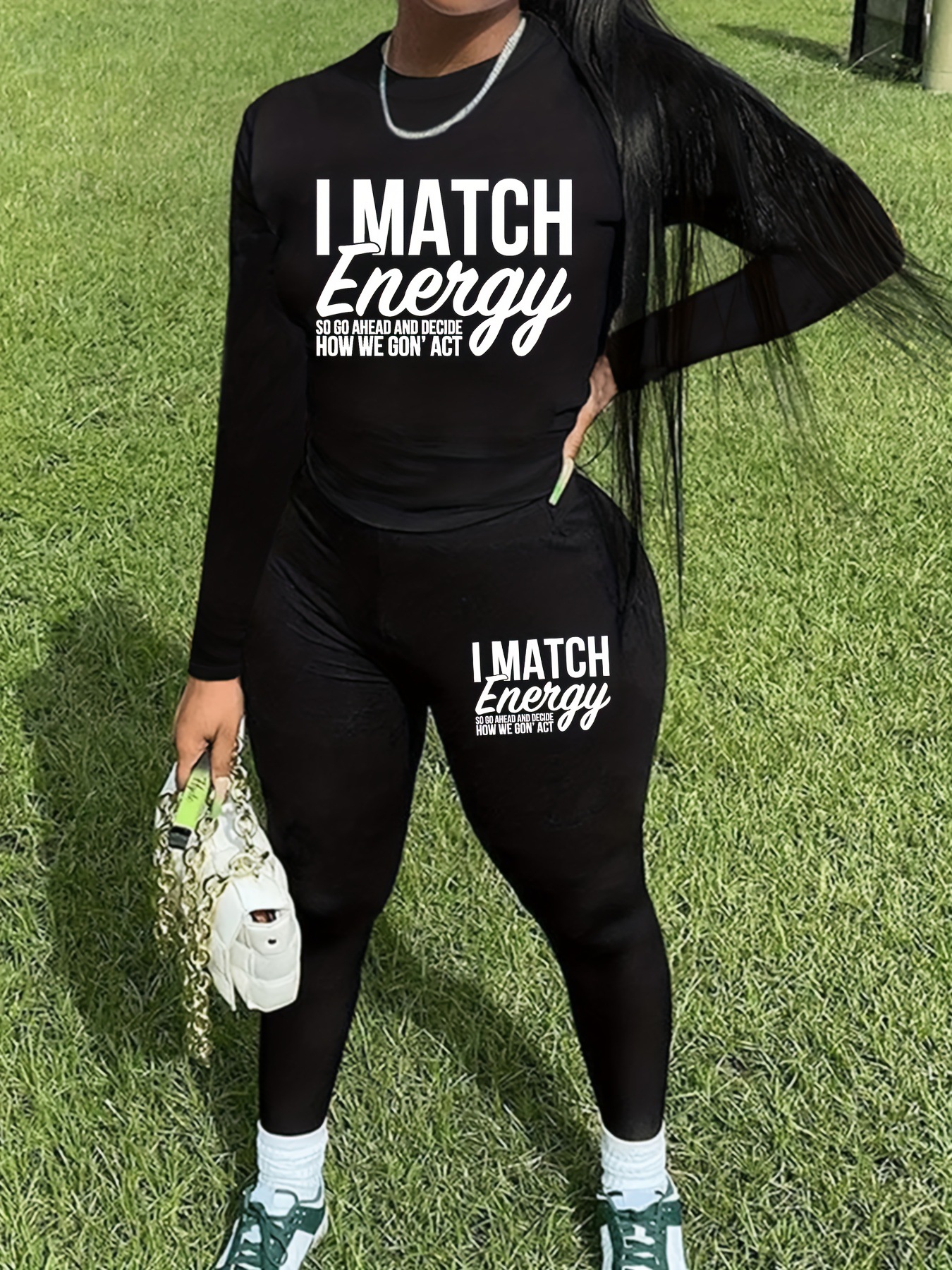 Women's Spring And Summer Print Personal Leisure Two-piece Sports Suit