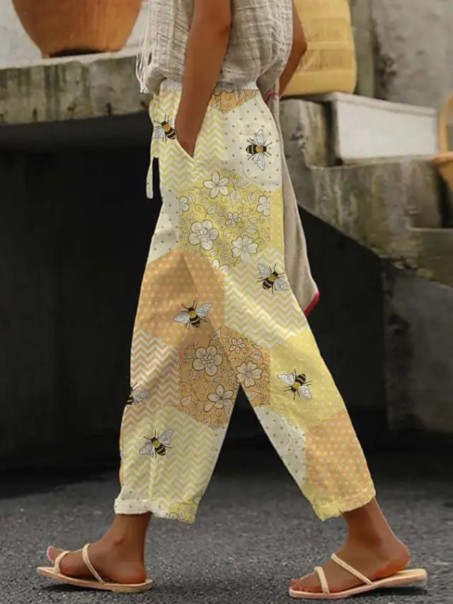 Women's Casual Slacks Printed Fashion 25 Style Xl - Shop at LoveMi