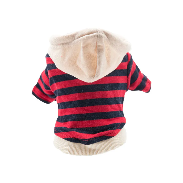 Pet Casual Striped Sweater Warm - Red