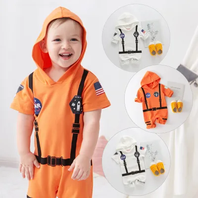 Space Suit Summer Boys' Long-sleeved Jumpsuit Holiday Clothes