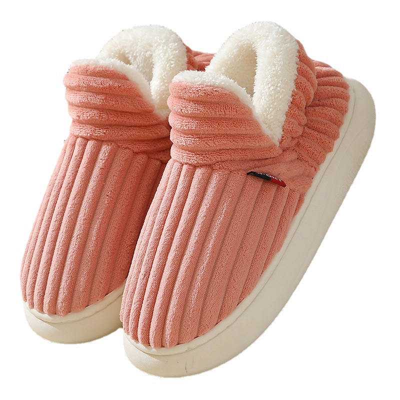 Men Winter New Women Cotton Slippers Outdoor Fashion Couple Slippers Warm Indoor - Picture 17 of 17