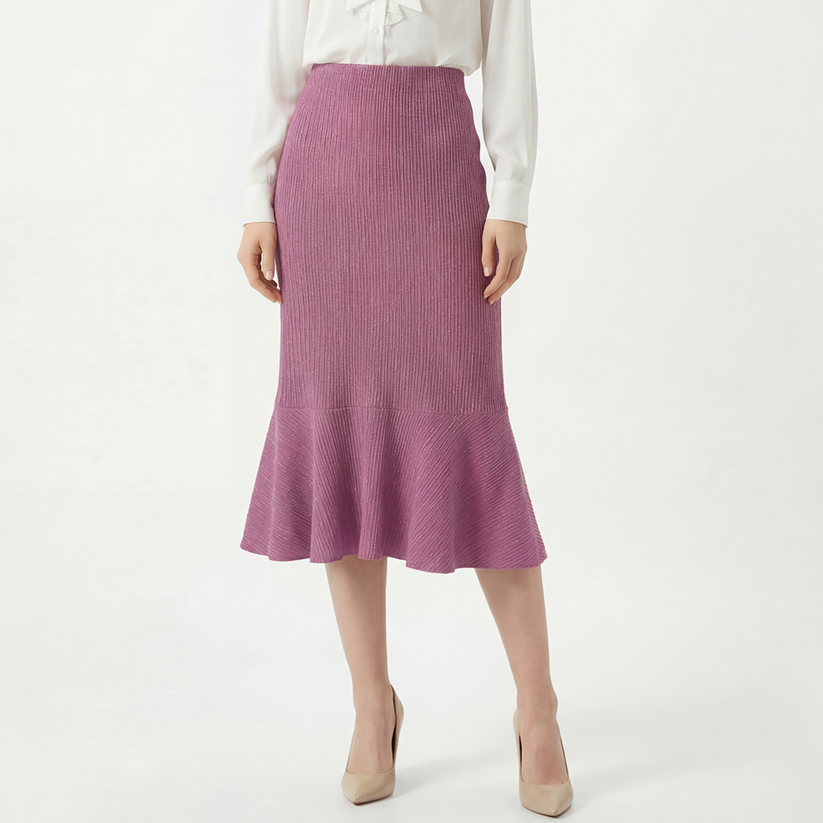 High-end Figure-hugging Midi Skirt Springsummer High-waisted