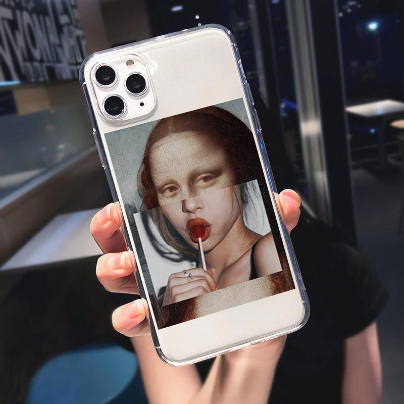 Applicable To IPhone13pro Spoof Mona Lisa Art David Michelangelo Created Adam Phone Case