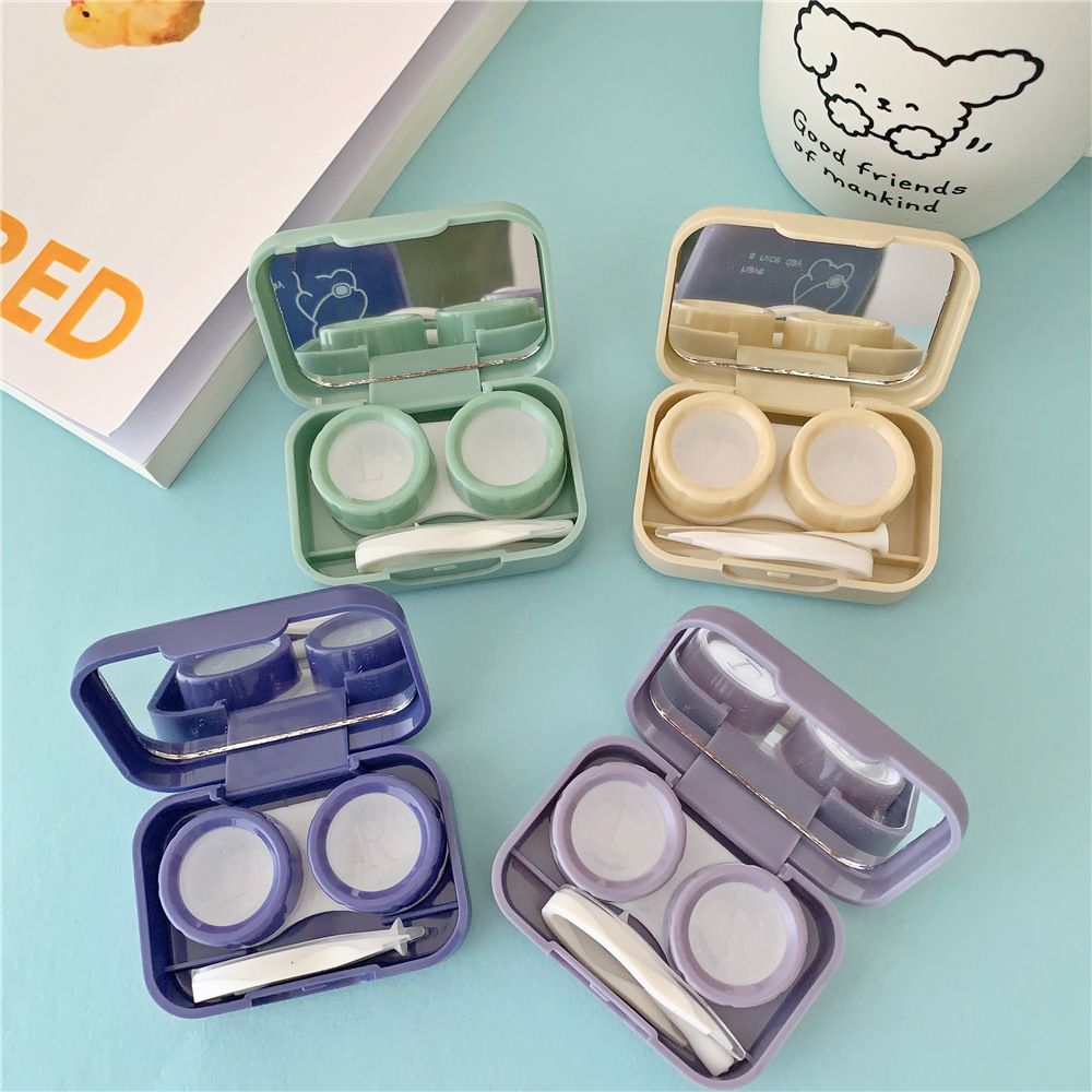 Personalized Backpack Little Bear Cosmetic Contact Lens Dual-Compartment Case 6