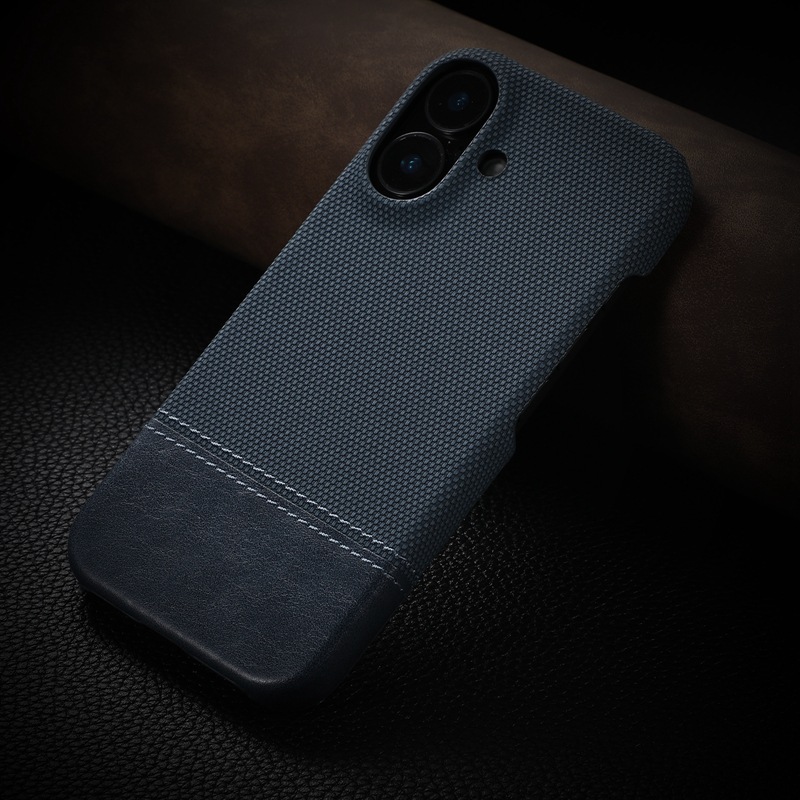 Simple Business Color Matching Leather Pattern Men's And Women's Anti-fall Phone Case - Image 7