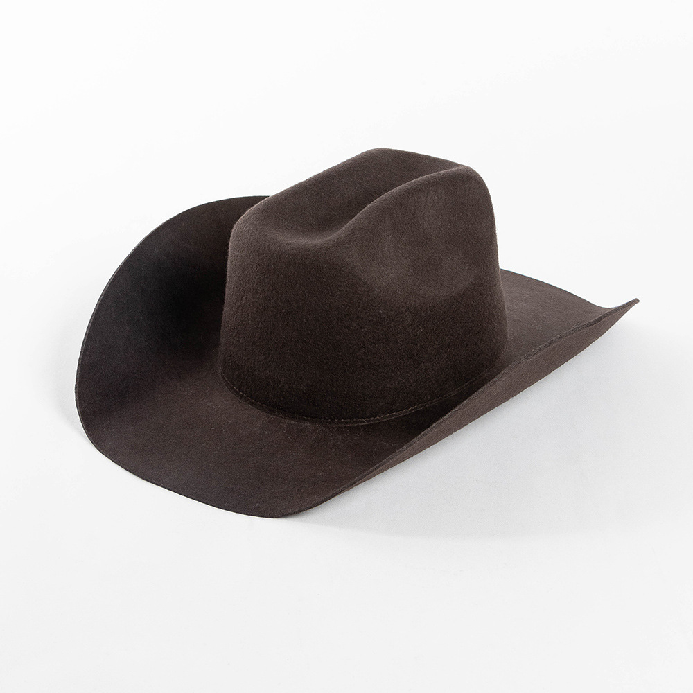 Fashion Casual Curling Wool Felt Cowboy Hat