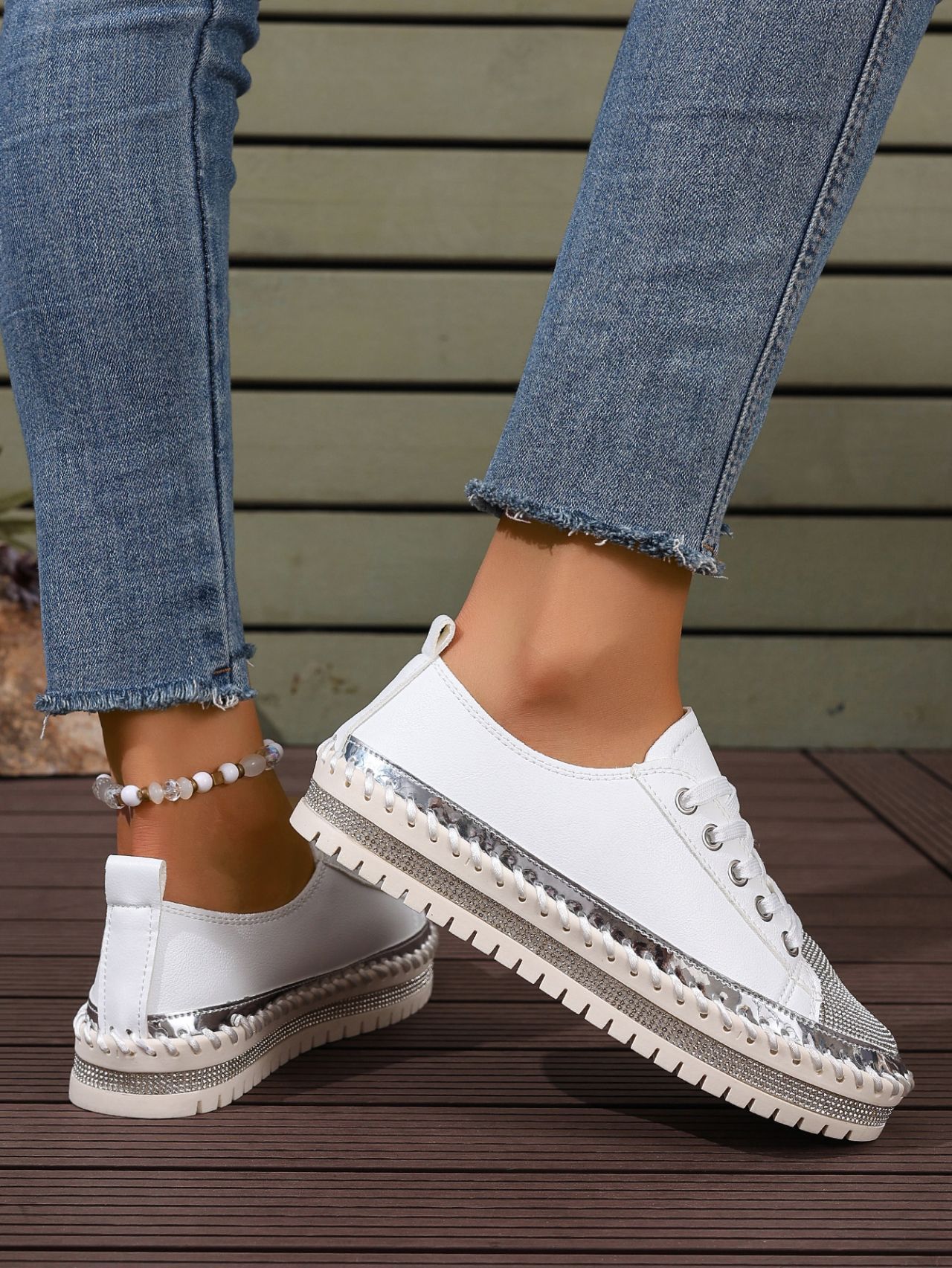 Women’s Plus Size White Sneakers