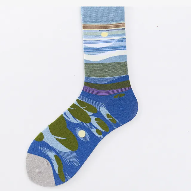 Fall Winter Fashion Animal Cartoon Cotton Mid calf Length Socks Small River Clear - Shop at LoveMi