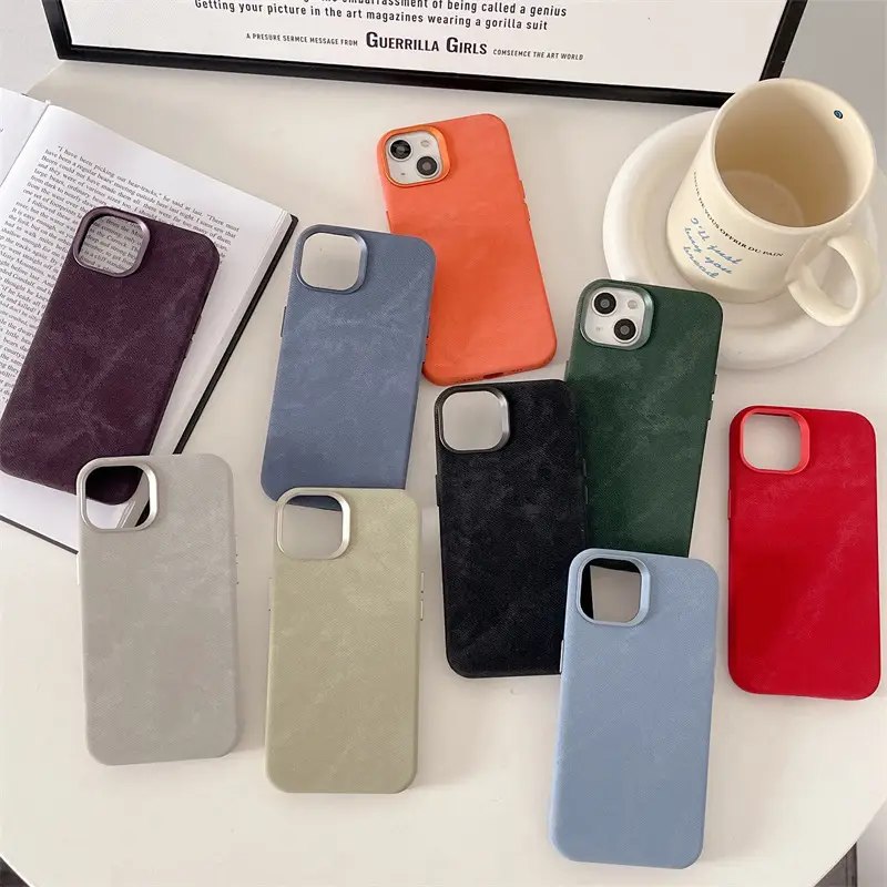 Flannel Fiber Cloth Magnetic Phone Case