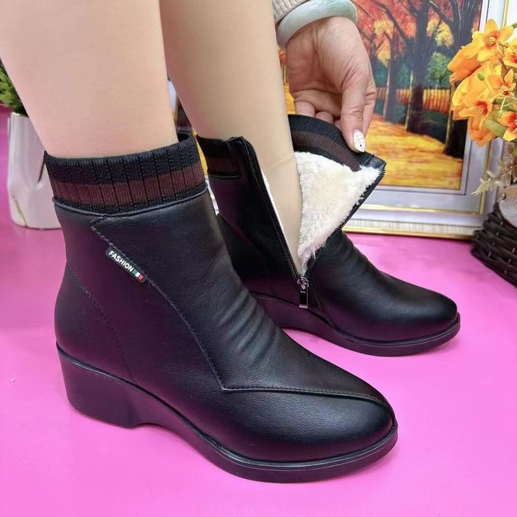 2025 Wholesale Adult Soft Leather Women's Ankle Boots - Image 2