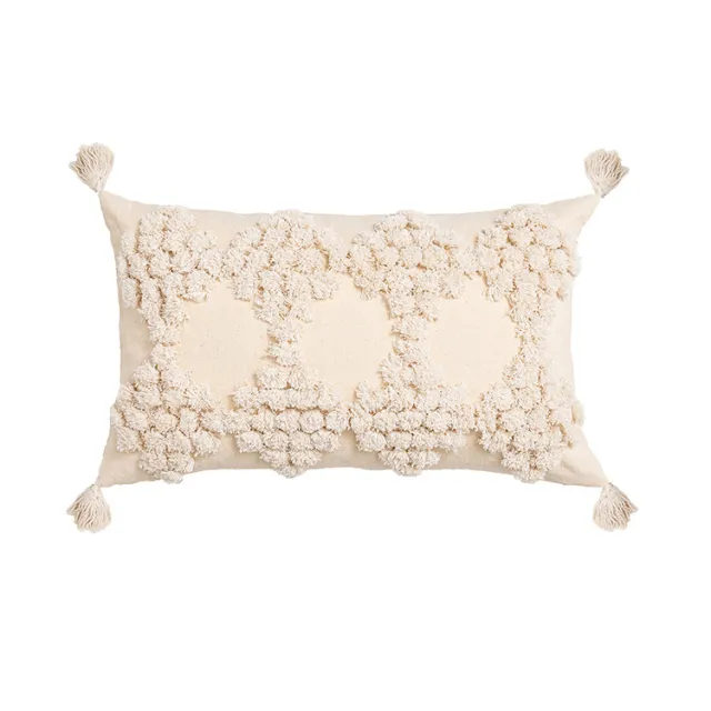 New Simple Lines Nordic Style Pillow Cover Colorful Rhombus Pattern Tufted Cushion Cover Tatami Sample Room Lumbar Support Pillow Plain Dot 30X50 - Shop at LoveMi
