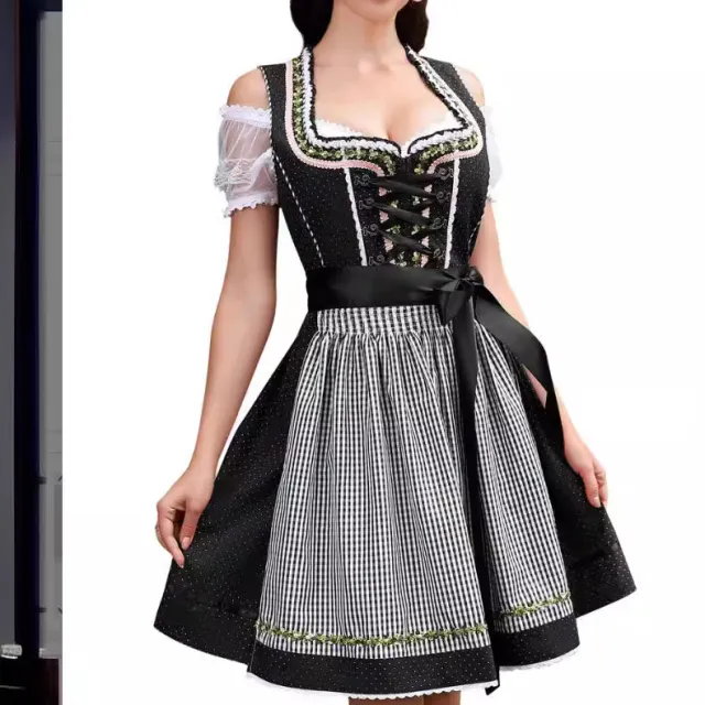 Halloween Maid Uniform Barpool Women's Sexy Mini Dress Dirndl Black - Shop at LoveMi