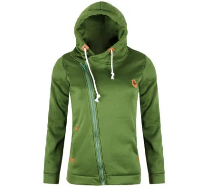 Women's Sport Cardigan Side Zipper Hoodie Green - Shop at LoveMi