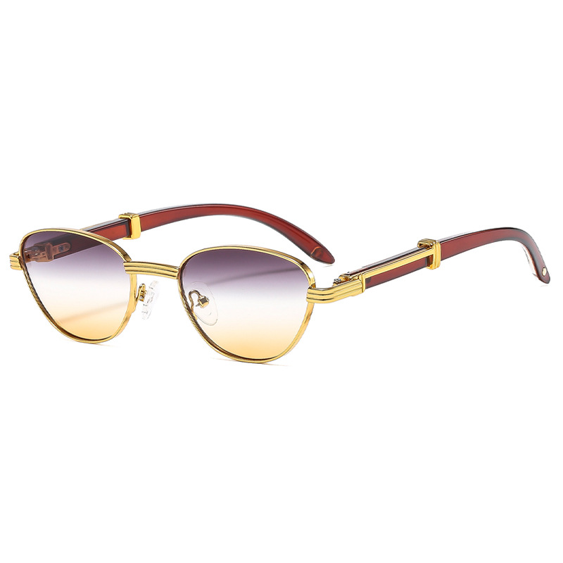 Women’s Retro Simple Outdoor Oval Frame UV-proof Sunglasses