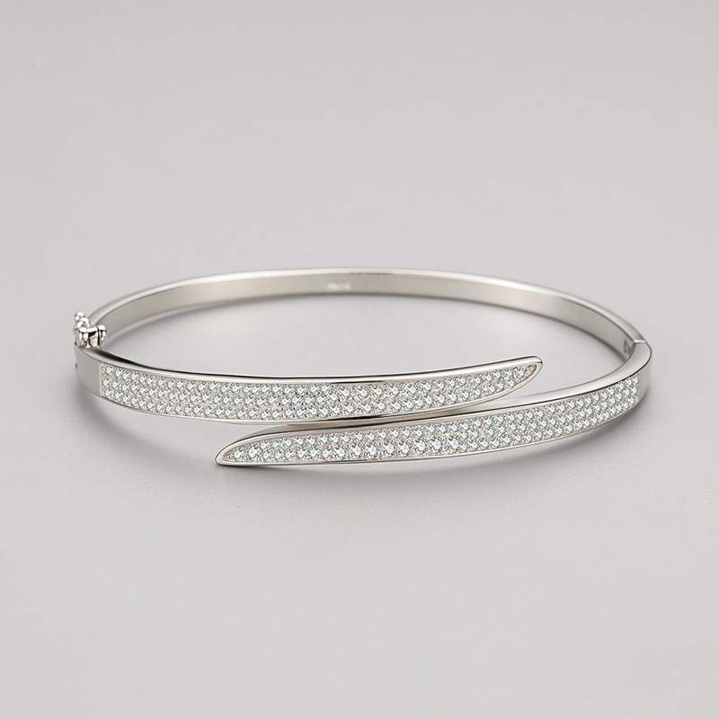 S925 Silver Bracelet For Women Special-interest Design Ins Hong Kong Style Asymmetric