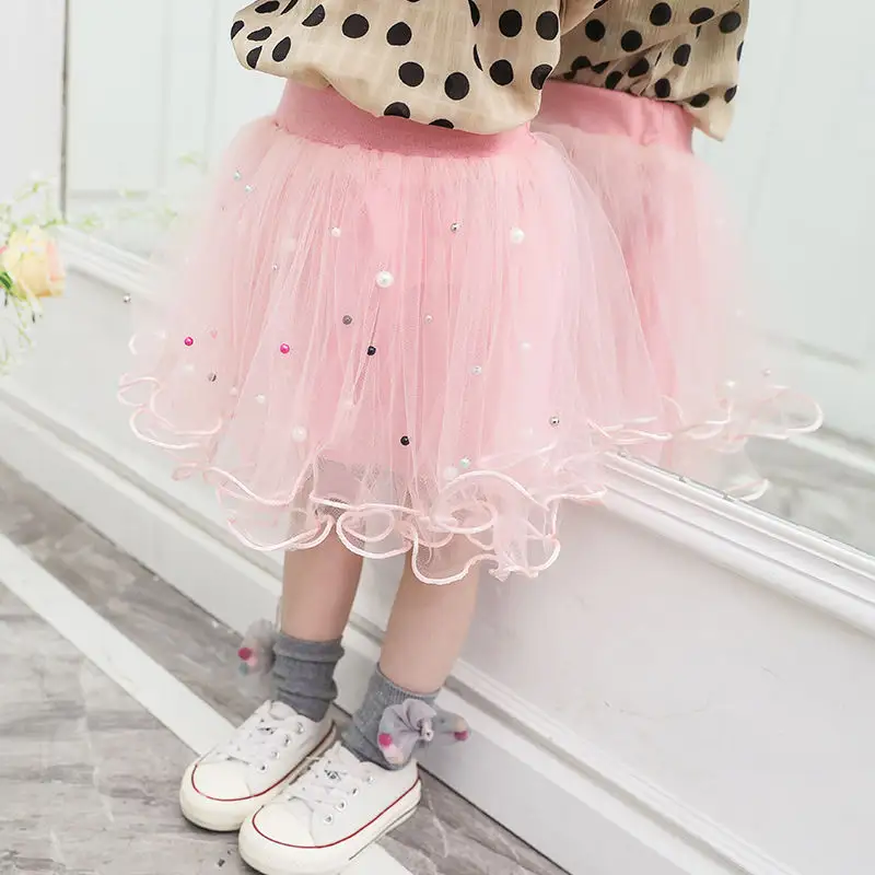 Tulle Tutu Fashion Bead Mesh Princess Skirt