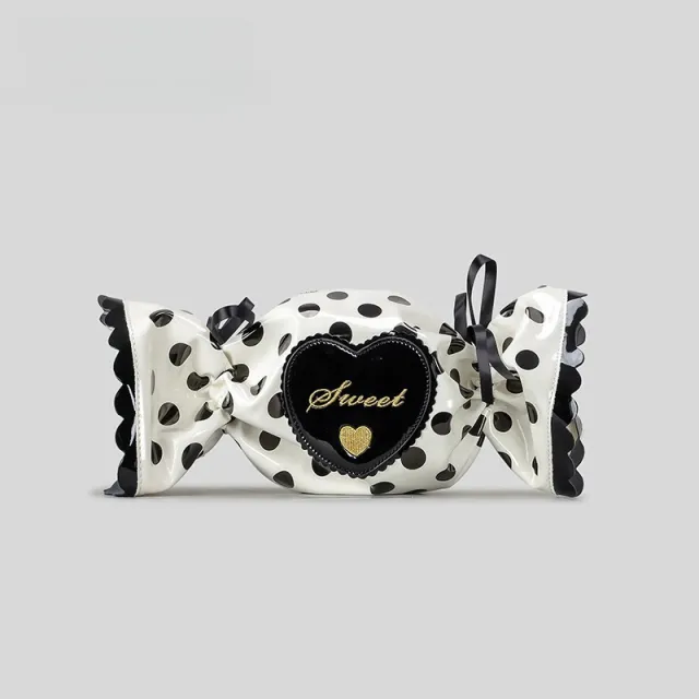 Cute Candy Shoulder Messenger Bag Handbag Love Letter Bag Black - Shop at LoveMi