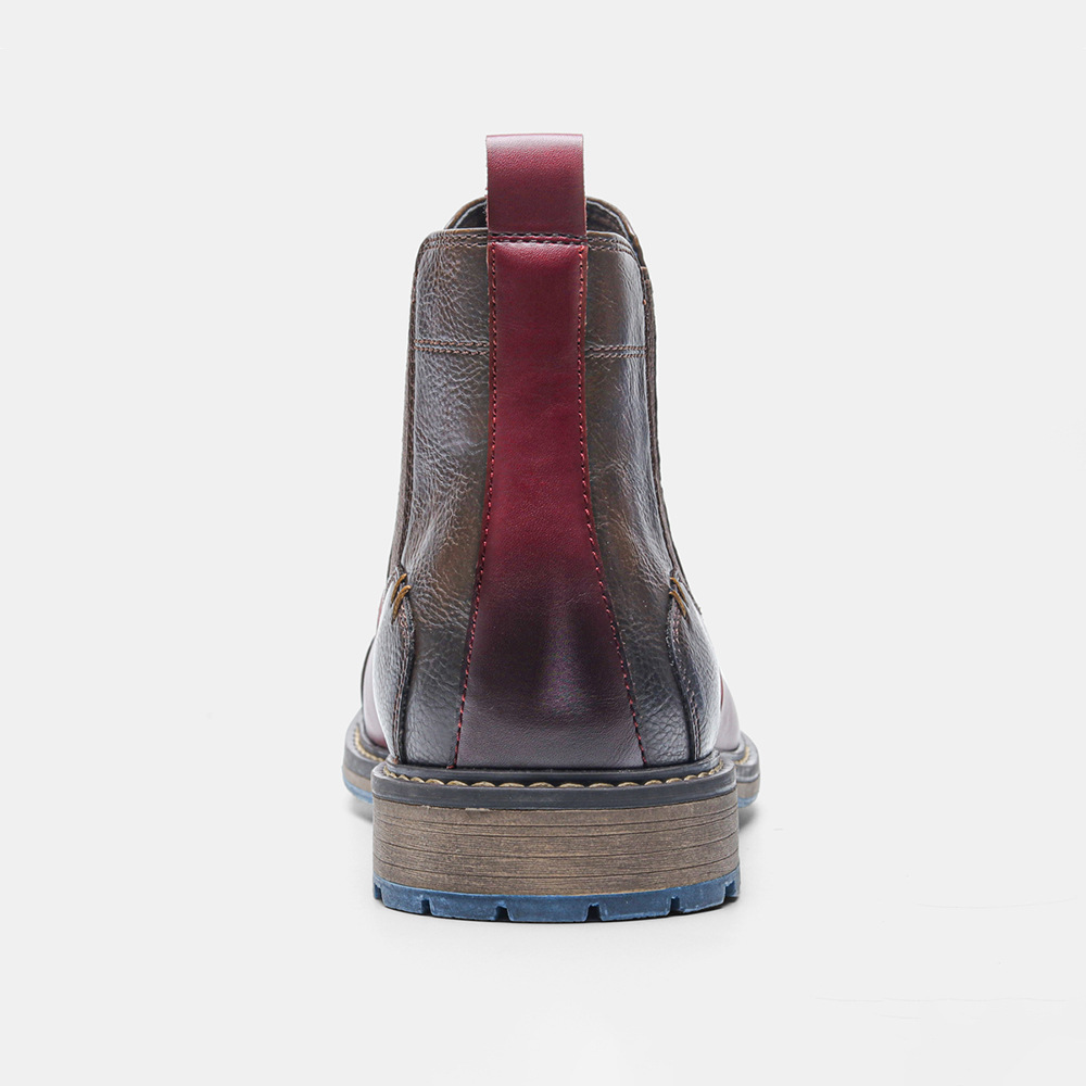 Title 12, Bottines montantes Chelsea patchwork pour homme...