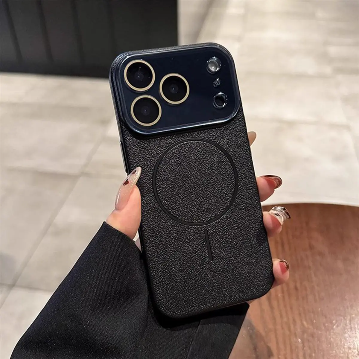 Horse-Year Leather-Grain Magnetic Phone Case