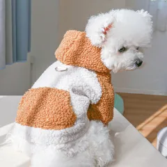 Lamb Fleece Traction Sweater Puppy Thermal Autumn Clothing - Light Brown - View 1
