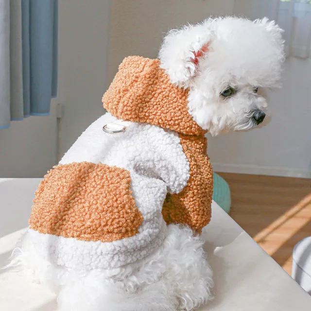 Lamb Fleece Traction Sweater Puppy Thermal Autumn Clothing Light Brown - Shop at LoveMi