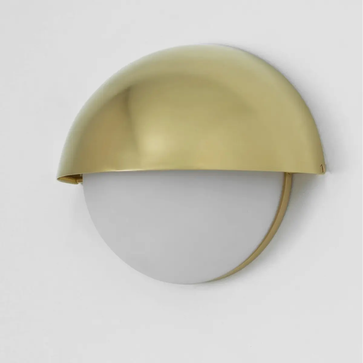 Modern Minimalist Bauhaus Mid-Century Metal Semi-Circular Wall