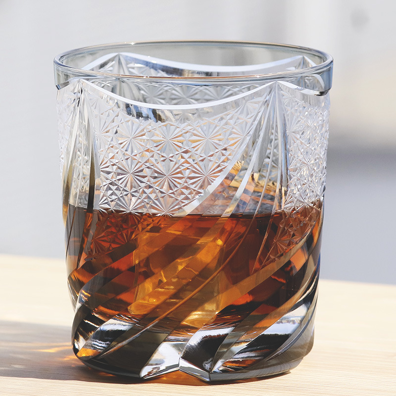 Title 10, Hand Carved Whiskey Crystal Glass Wine Glass