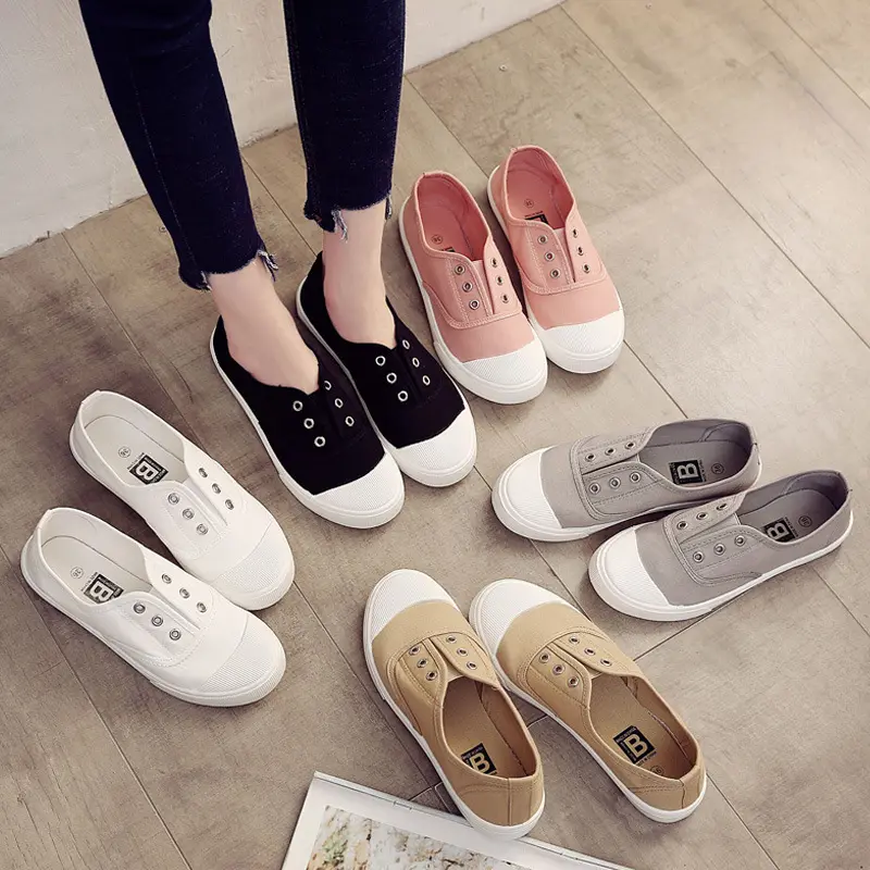 Versatile Low-top Casual Slip-on Canvas Shoes