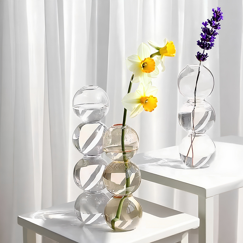 Instagram-style Bubble Ball Glass Nordic-style Transparent Small Vase