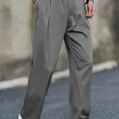 Men's Trousers Loose Casual Wide Waist - Darkgray - View 1