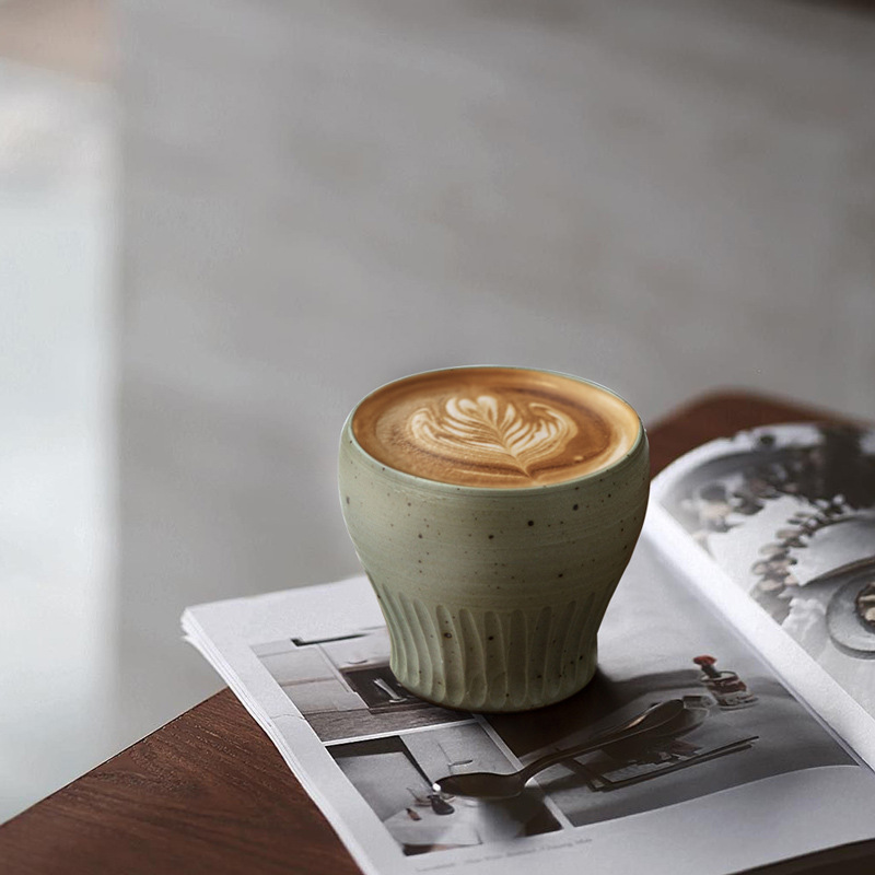 Retro Stoneware Handmade Latte Art Matte High-End Mug