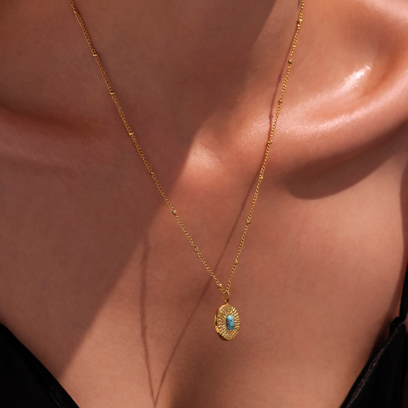 Natural Stone Pendant Necklace, Designer-style Necklace