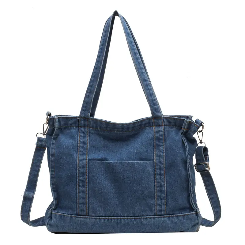 Women's Denim Fashion Large Capacity Shoulder Commuter Handbag