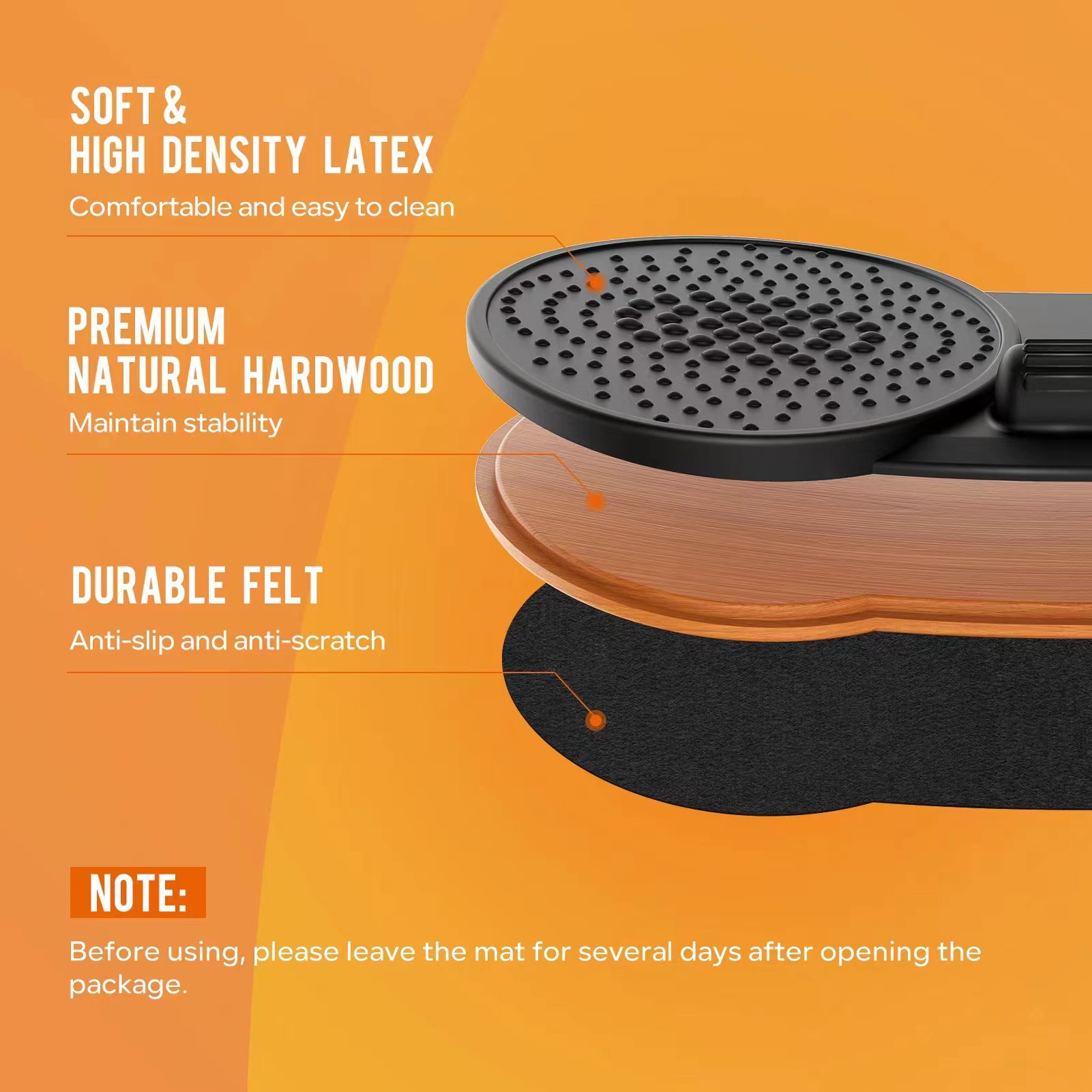 PU Foam Station Vertical Pressure Reducing Massage Pad Standing Balance Board 10