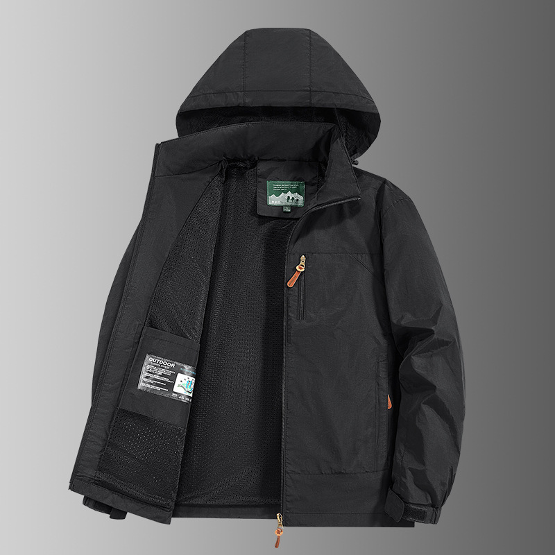 Fashionable Hooded Windproof Jacket For Men