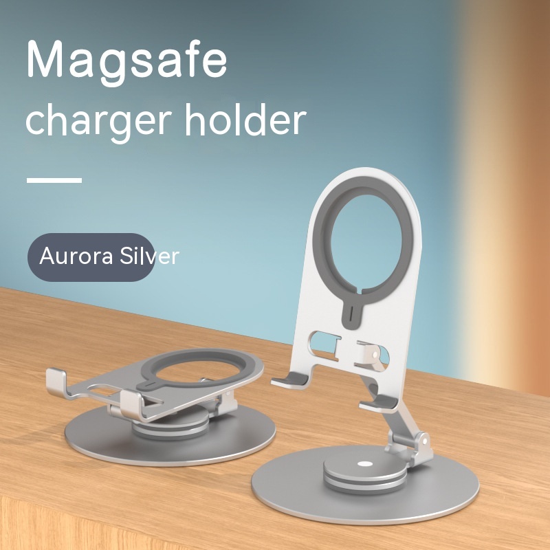 Desktop Adjustable Portable Wireless Charging Rotary Magnetic Adhesive Mobile Phone Tablet Computer Stand - Image 11
