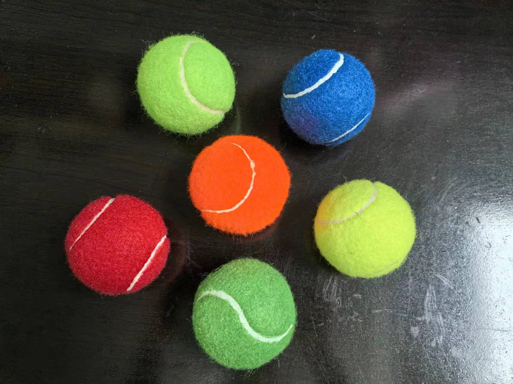 High-elasticity Colorful Durable Rubber Tennis Balls For Training detail photo 5