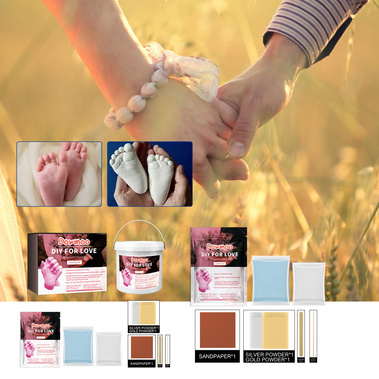 Couple Diy Hand Model Clone Powder Model 3D