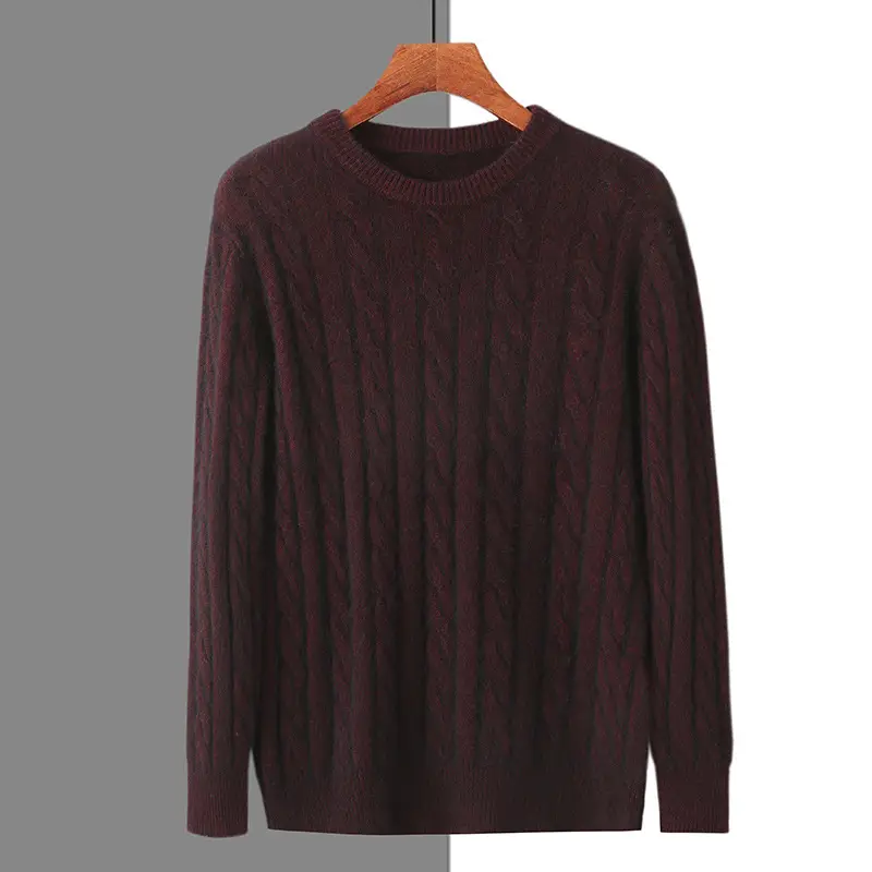 Plus Size Men's Thickened Mink Sweater Woolen Sweater