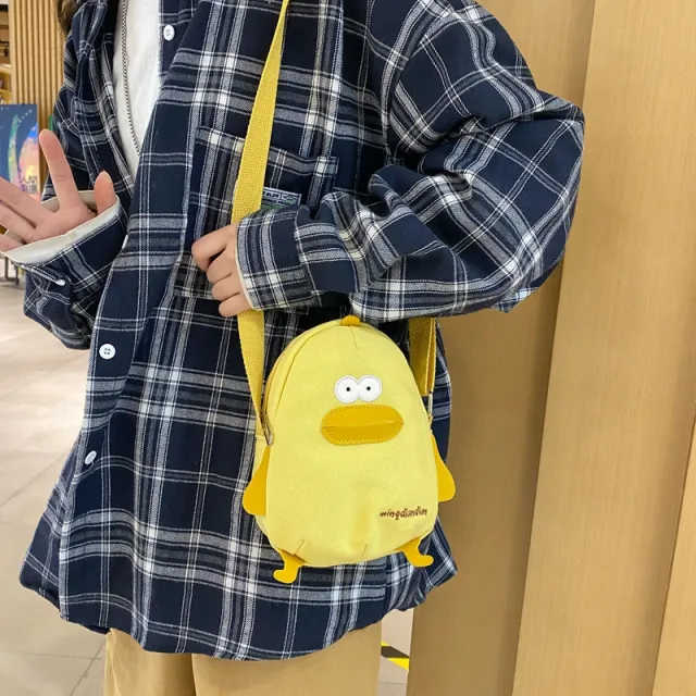 Summer Cute Messenger Bag Mini Cartoon Lady Yellow - Shop at LoveMi
