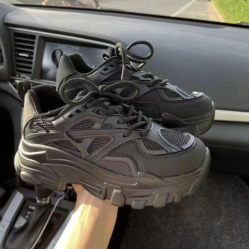 20 Women's Thick Bottom All matching Sports Elevator Shoes Black - Shop at LoveMi