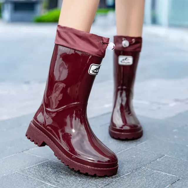 Women's Anti slip Rain Boots Outer Water Boots Wine - Shop at LoveMi